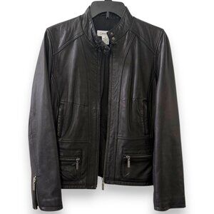 Calvin Klein Black Leather Jacket for Women